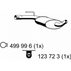 133005 ERNST Средний глушитель выхлопных газов
