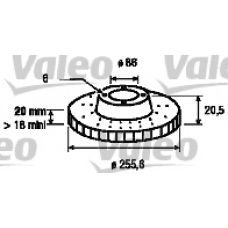 186665 VALEO Тормозной диск