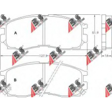 36763 OE ABS Комплект тормозных колодок, дисковый тормоз