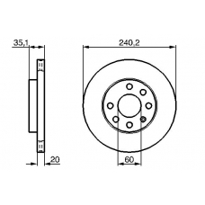 0 986 479 190 BOSCH Тормозной диск