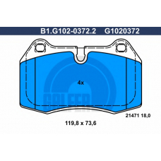 B1.G102-0372.2 GALFER Комплект тормозных колодок, дисковый тормоз