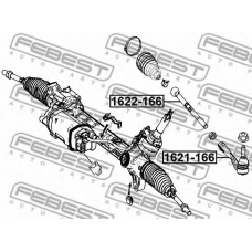 1621-166 FEBEST Наконечник поперечной рулевой тяги