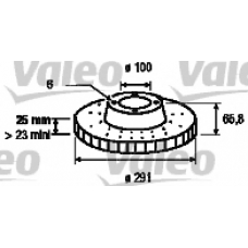 186640 VALEO Тормозной диск