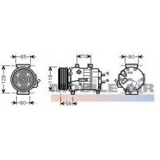 0900K250 VAN WEZEL Компрессор, кондиционер