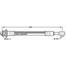 FBH7168 FIRST LINE Тормозной шланг