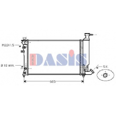 060460N AKS DASIS Радиатор, охлаждение двигателя