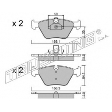 216.0 TRUSTING Комплект тормозных колодок, дисковый тормоз
