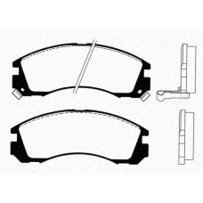 J PA-599AF JAPANPARTS Комплект тормозных колодок, дисковый тормоз