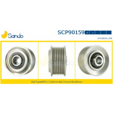 SCP90159.0 SANDO Ременный шкив, генератор
