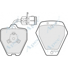 PAD1078 APEC Комплект тормозных колодок, дисковый тормоз