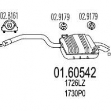 01.60542 MTS Глушитель выхлопных газов конечный