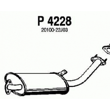 P4228 FENNO Средний глушитель выхлопных газов