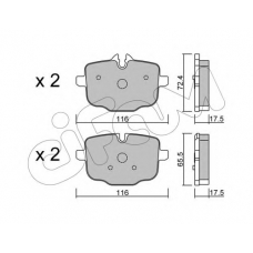 822-921-0 CIFAM Комплект тормозных колодок, дисковый тормоз