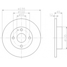 8DD 355 103-661 HELLA Тормозной диск