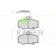 35-0202 KAGER Комплект тормозных колодок, дисковый тормоз