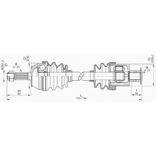 DRS6152.00 OPEN PARTS Приводной вал