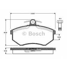 0 986 TB2 071 BOSCH Комплект тормозных колодок, дисковый тормоз