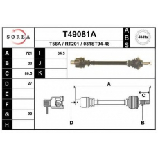 T49081A EAI Приводной вал