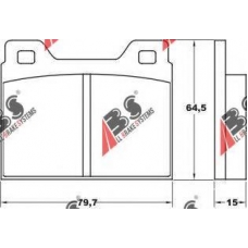 36055 ABS Комплект тормозных колодок, дисковый тормоз
