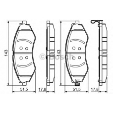 0 986 495 116 BOSCH Комплект тормозных колодок, дисковый тормоз