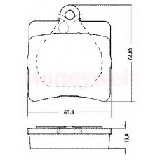 571925B BENDIX Комплект тормозных колодок, дисковый тормоз