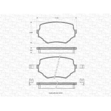 363702160776 MAGNETI MARELLI Комплект тормозных колодок, дисковый тормоз