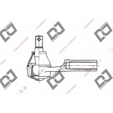 DE1038 DJ PARTS Наконечник поперечной рулевой тяги