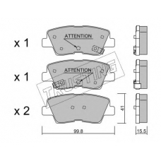 903.1 TRUSTING Комплект тормозных колодок, дисковый тормоз