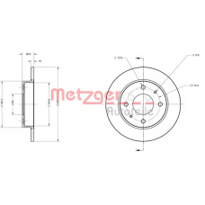 6110123 METZGER Тормозной диск