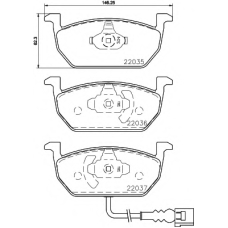 8DB 355 021-951 HELLA PAGID Комплект тормозных колодок, дисковый тормоз