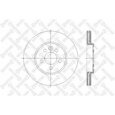 6020-4013V-SX STELLOX Тормозной диск