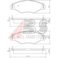 P 61 063 ABS Комплект тормозных колодок, дисковый тормоз