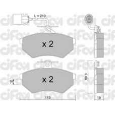 822-050-1 CIFAM Комплект тормозных колодок, дисковый тормоз