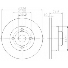 8DD 355 113-451 HELLA Тормозной диск