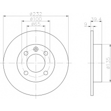 8DD 355 106-671 HELLA PAGID Тормозной диск