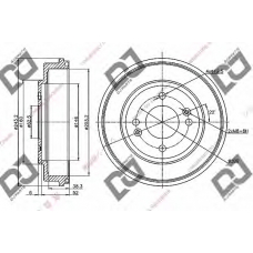 BR1105 DJ PARTS Тормозной барабан