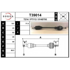 T39014 EAI Приводной вал