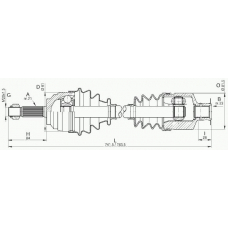 DRS6037.00 OPEN PARTS Приводной вал