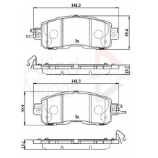 ADB06030 COMLINE Комплект тормозных колодок, дисковый тормоз