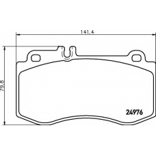 8DB 355 014-821 HELLA Комплект тормозных колодок, дисковый тормоз