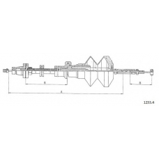 1253.4 CABOR Тросик газа