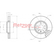 6110404 METZGER Тормозной диск