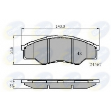 CBP01773 COMLINE Комплект тормозных колодок, дисковый тормоз