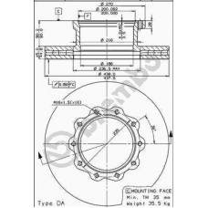 09.7320.10 BREMBO Тормозной диск