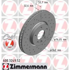 600.3249.52 ZIMMERMANN Тормозной диск