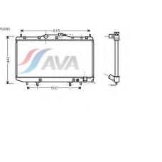 TO2261 AVA Радиатор, охлаждение двигателя