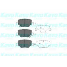 KBP-9115 KAVO PARTS Комплект тормозных колодок, дисковый тормоз