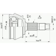 CVJ5305.10 OPEN PARTS Шарнирный комплект, приводной вал