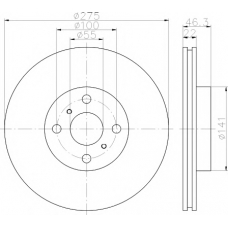 8DD 355 113-591 HELLA PAGID Тормозной диск