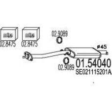 01.54040 MTS Средний глушитель выхлопных газов